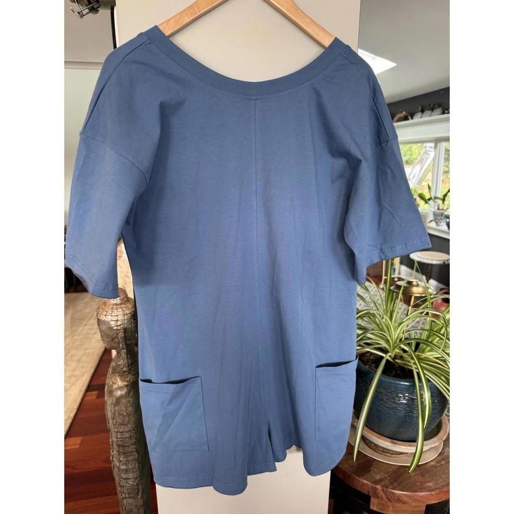 Ugerlov Women's Romper Casual Shorts Jumpsuit w pockers Small Blue - Picture 3 of 3